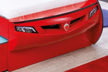 CARBED Кровать-машина Coupe с выдвижной кроватью Red 20.03.1306.00 в Октябрьском - oktyabrskoe.mebel54.com | фото