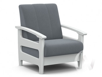 Кресло для отдыха Омега (снег лак/CATANIA SILVER) в Октябрьском - oktyabrskoe.mebel54.com | фото