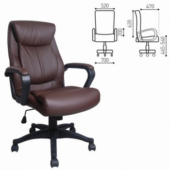 Кресло офисное BRABIX Enter EX-511 (коричневый) в Октябрьском - oktyabrskoe.mebel54.com | фото