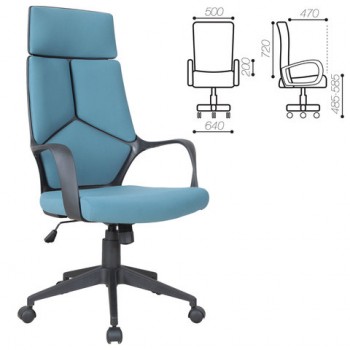 Кресло офисное BRABIX Prime EX-515 (голубая ткань) в Октябрьском - oktyabrskoe.mebel54.com | фото