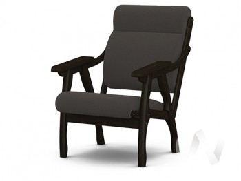 Кресло Вега-10 (венге лак/ULTRA GRAFIT) в Октябрьском - oktyabrskoe.mebel54.com | фото