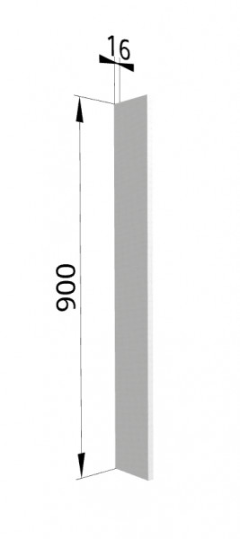 Панель торцевая (для шкафа верхнего торцевого высокого) ВПТ 400 Ройс (Графит софт) в Октябрьском - oktyabrskoe.mebel54.com | фото